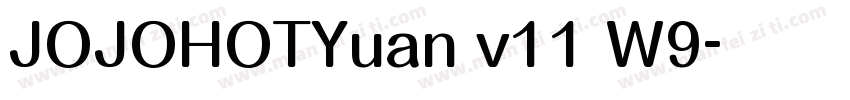 JOJOHOTYuan v11 W9字体转换